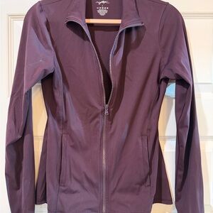 Gottex Plum Zip-Up Utility Jacket